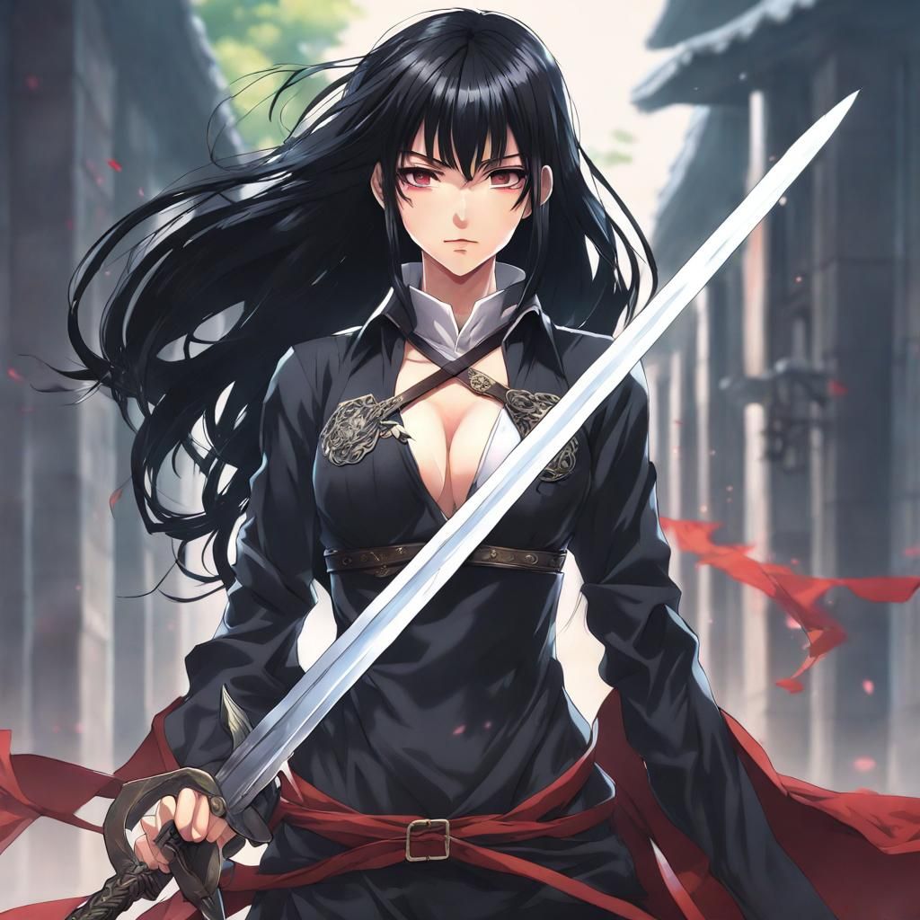 Anime Style: Woman Pierced by Sword