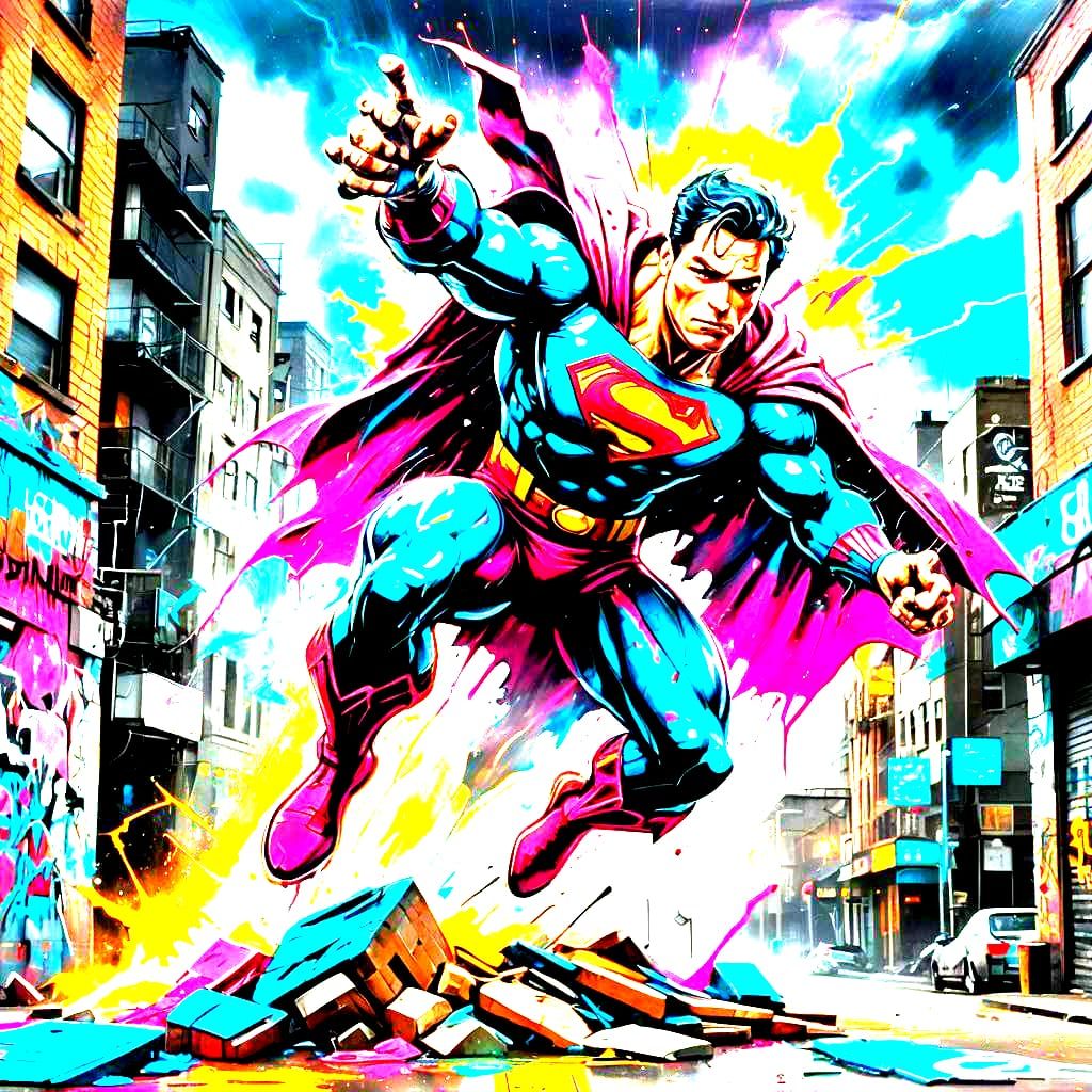 Superman vs Batman: Graffiti Art Battle