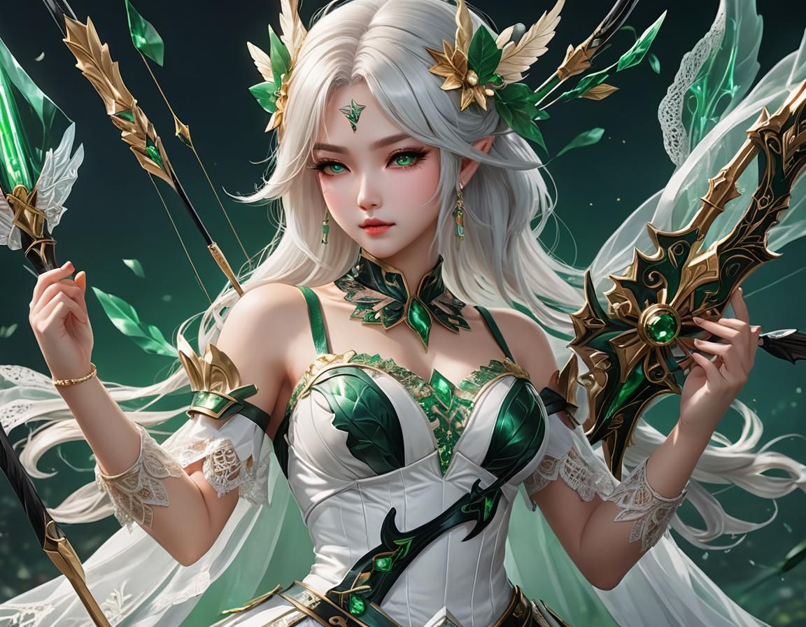 Foto of Beautiful Mobile Legends (Miya) showing emerald magic