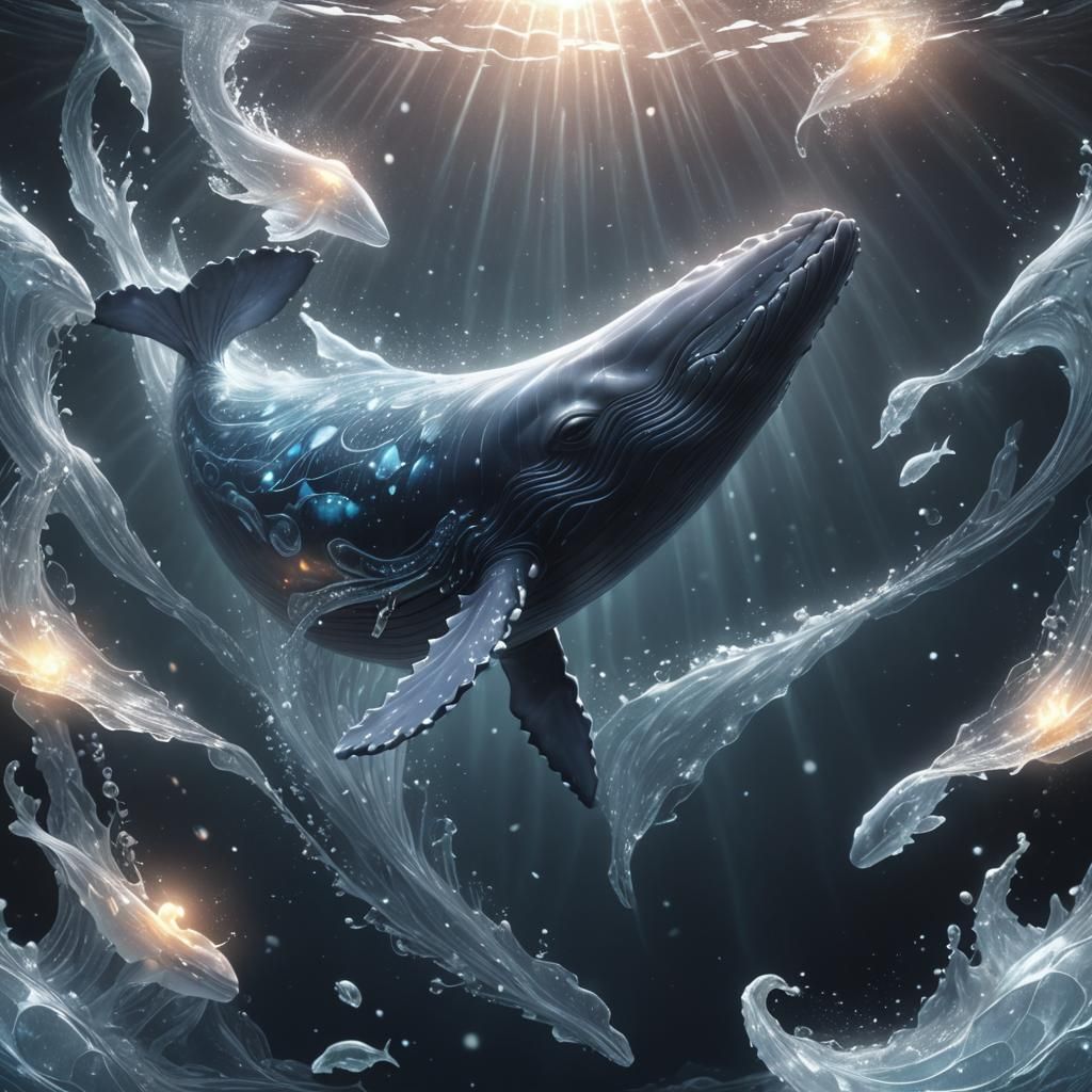 Radiant Whale of Light in Fantasy Art