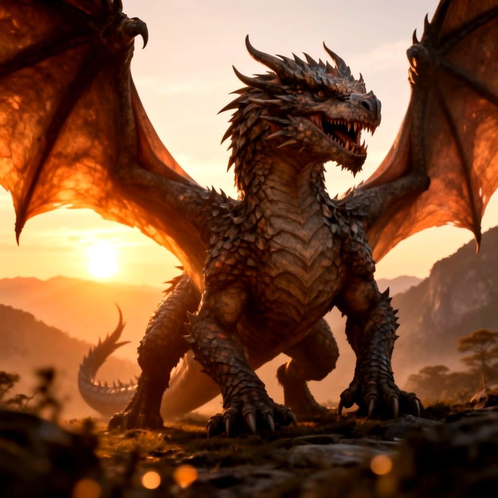 Majestic Dragon: Photorealistic World Class Photograph