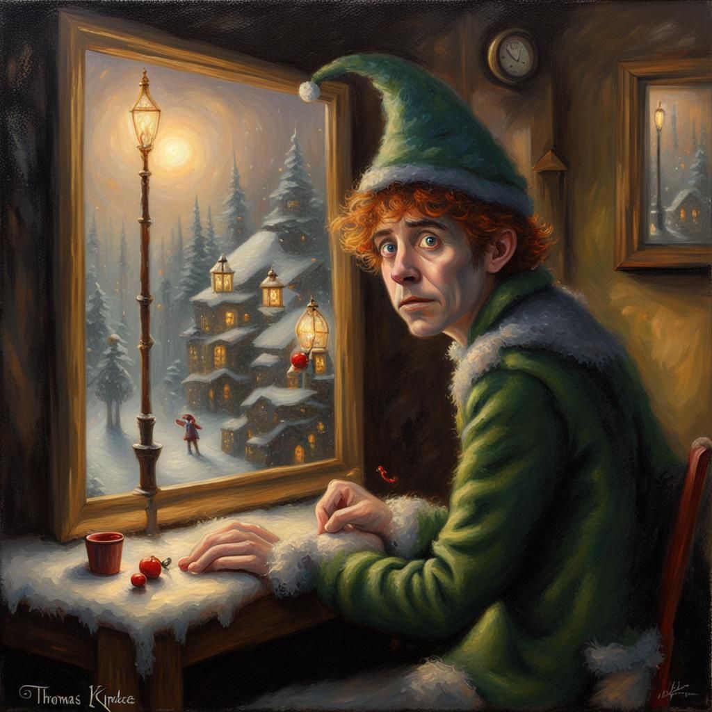 Melancholy Elf Portrait in Dark Fantasy Style