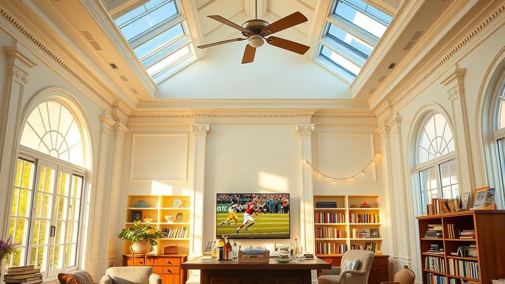 Elegant Classical Revival Room in Warm Afternoon Light