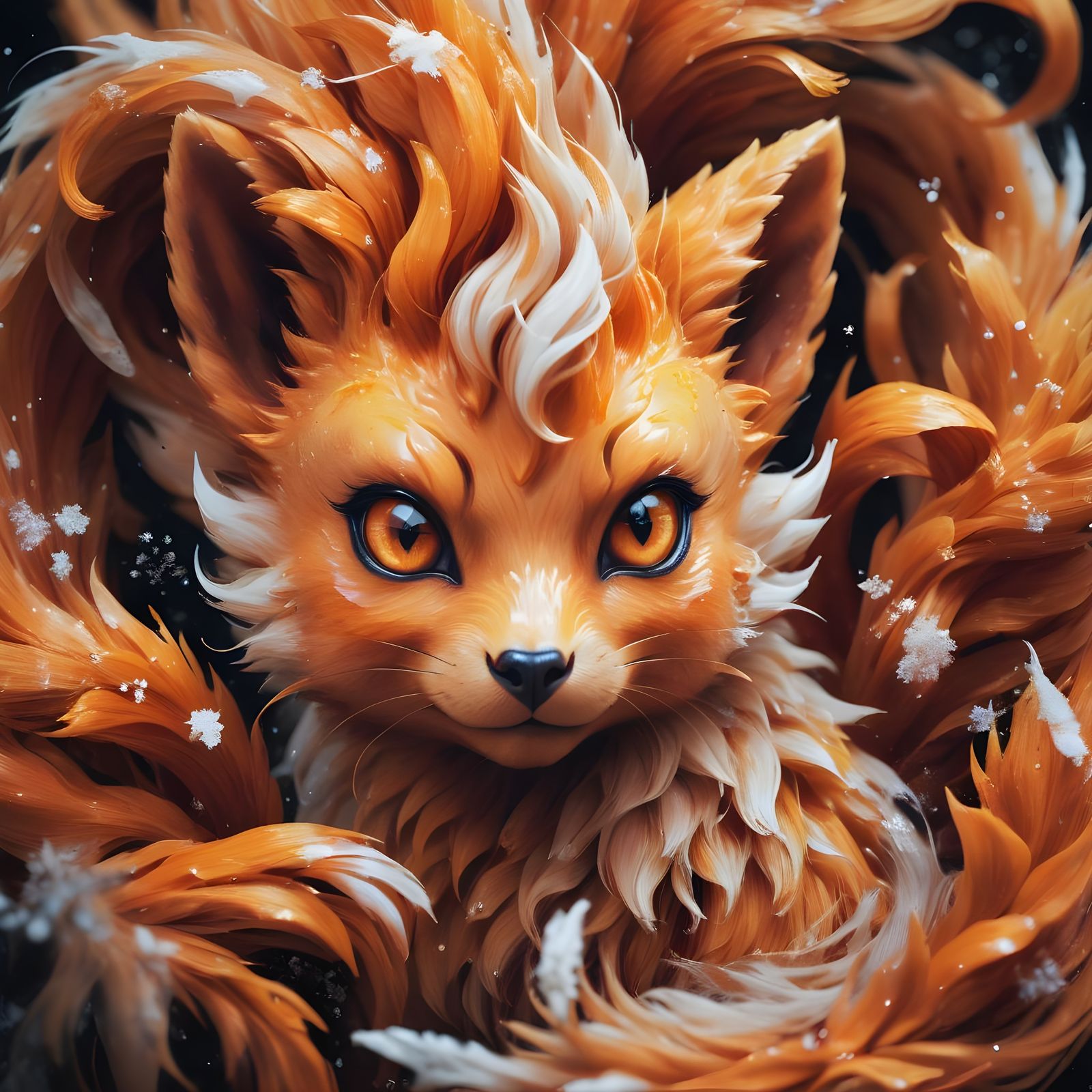 Detailed Vulpix Close-Up: Artgerm & Griffiths Style