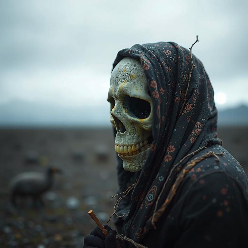 Surreal Pumpkin Portrait in Deep Dream Style