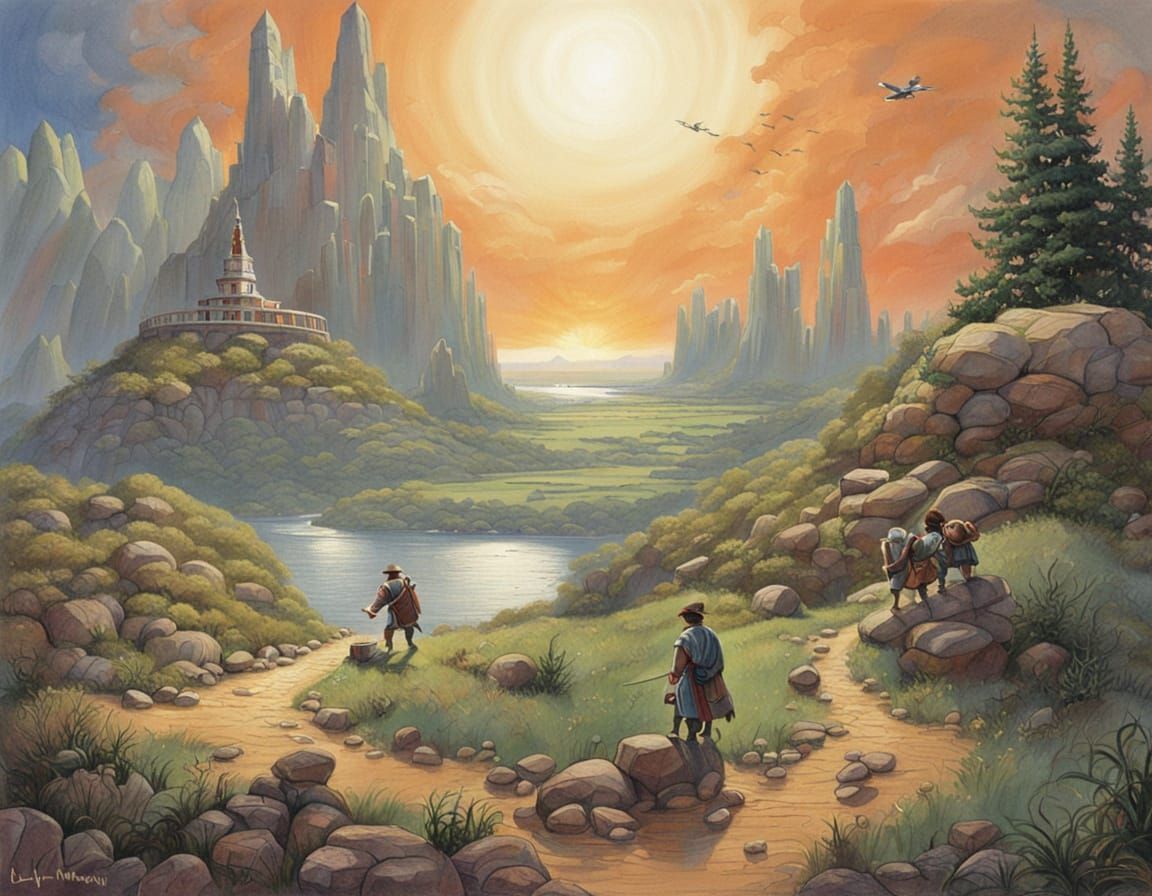 Epic Fantasy Scene by Larry MacDougall