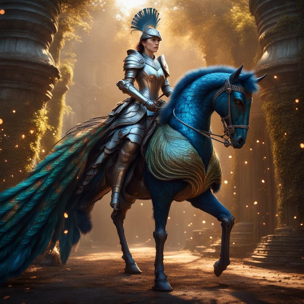 Lady Knight on Peacock: Fantasy Concept Art