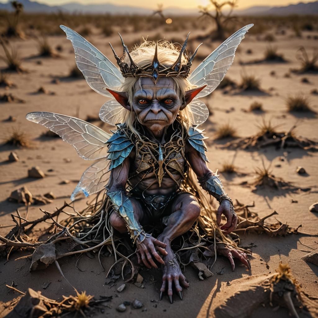 Blood-soaked Goblin King on Bone Throne