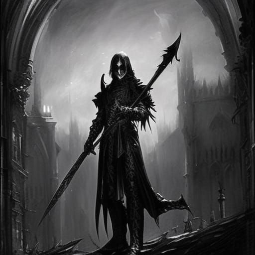 Gothic Vampire Knight in Heavy Armor