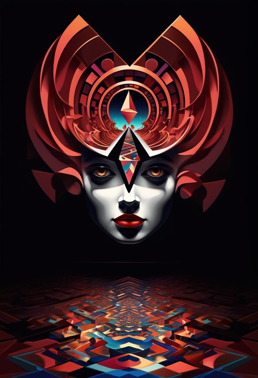 Follow The Midnight Stairway to the Surreal fantasy abstract...