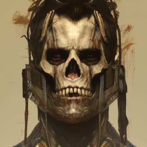 Decaying Skeleton Warrior in Scavenged Armor