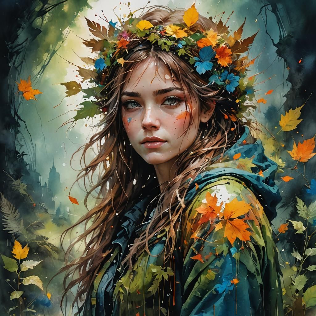 Gaia Embraces All: A Watercolor Masterpiece