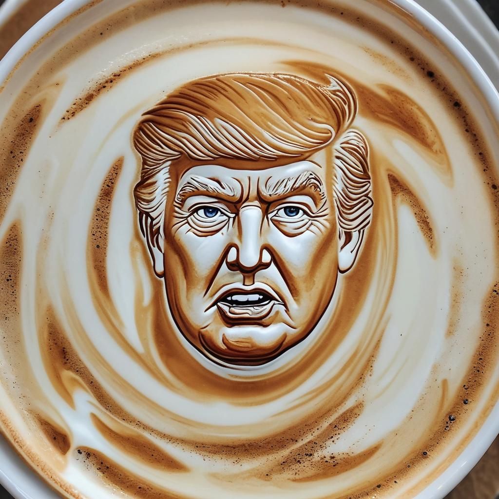 Miraculous Face Appears in Latte Foam