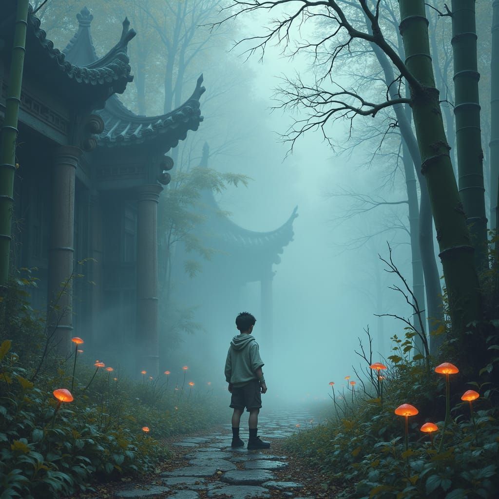 Icy Fog Veils Forgotten Mountain Palace