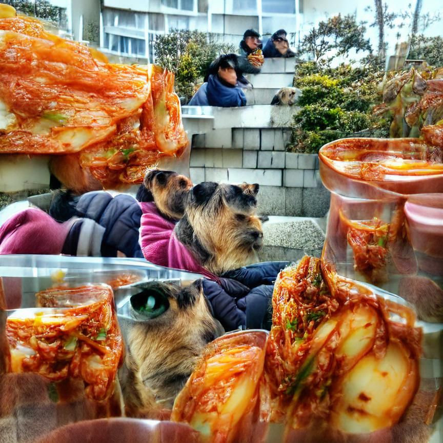 Abstract Figures Watching Kimchi Fermentation