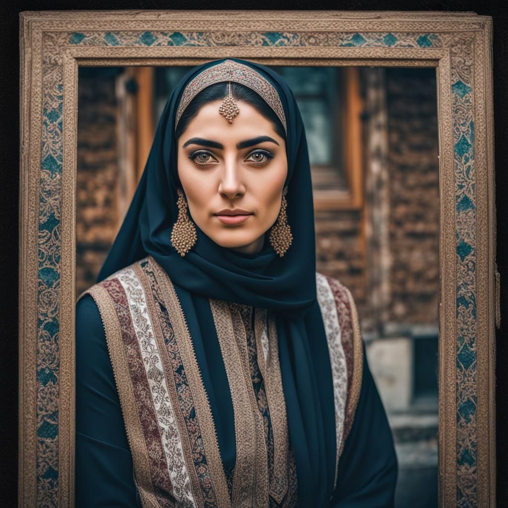 Vibrant Portrait of a Young Persian Woman