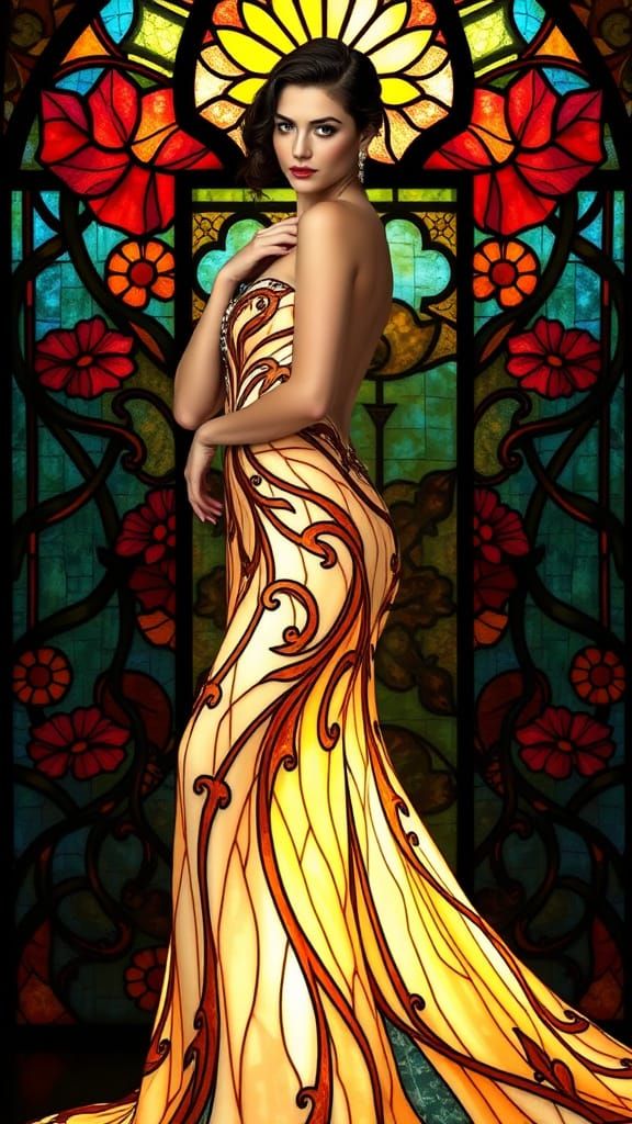 Lady in Art Deco Elegance