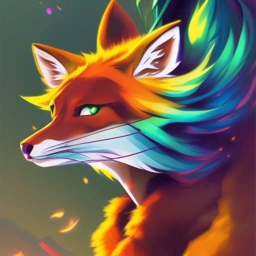 Anime Rainbow Fox