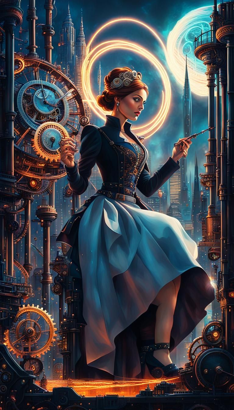 Clockwork Fairy Godmother Writes Neo-London in Steampunk Sty...
