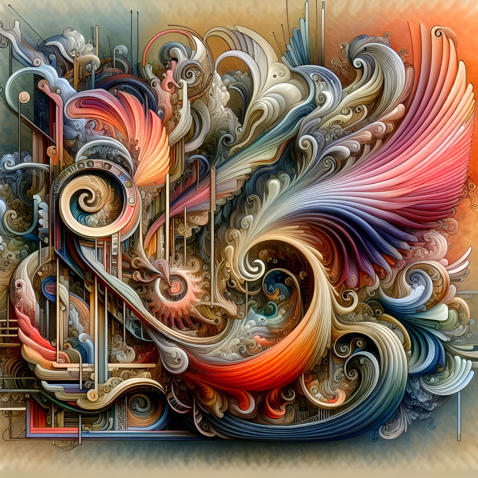 An absurdity of fantastical filigree . . . (abstract studies...