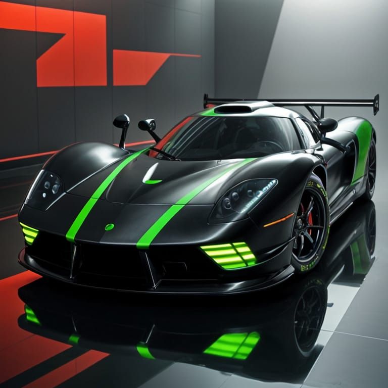 Futuristic Mosler MT500 Race Car with High-Gloss Finish