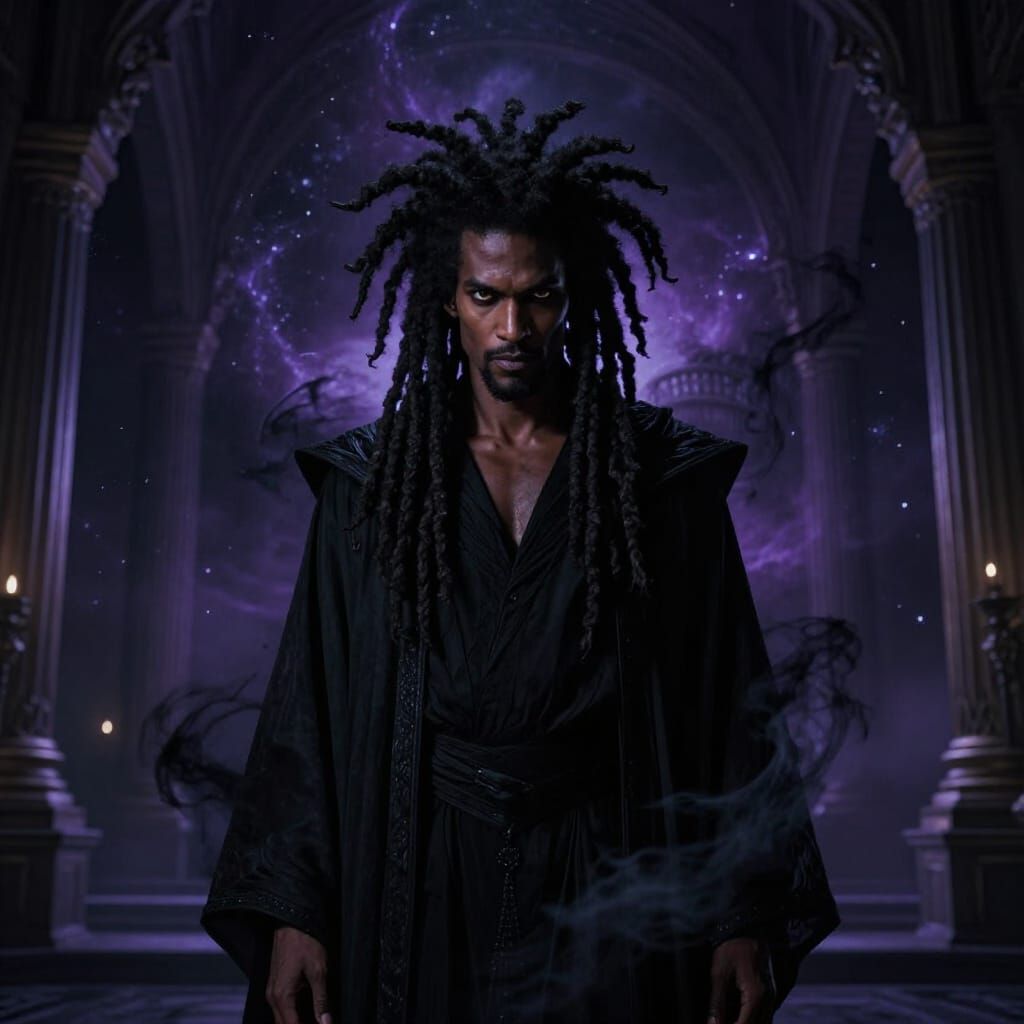 Nyarlathotep Personified: Dark Aura & Mischievous Man