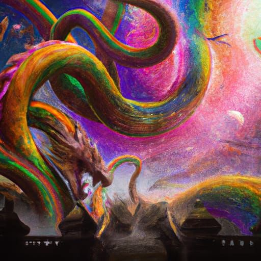 Serpent and Rainbow: Epic Cinematic Digital Painting
