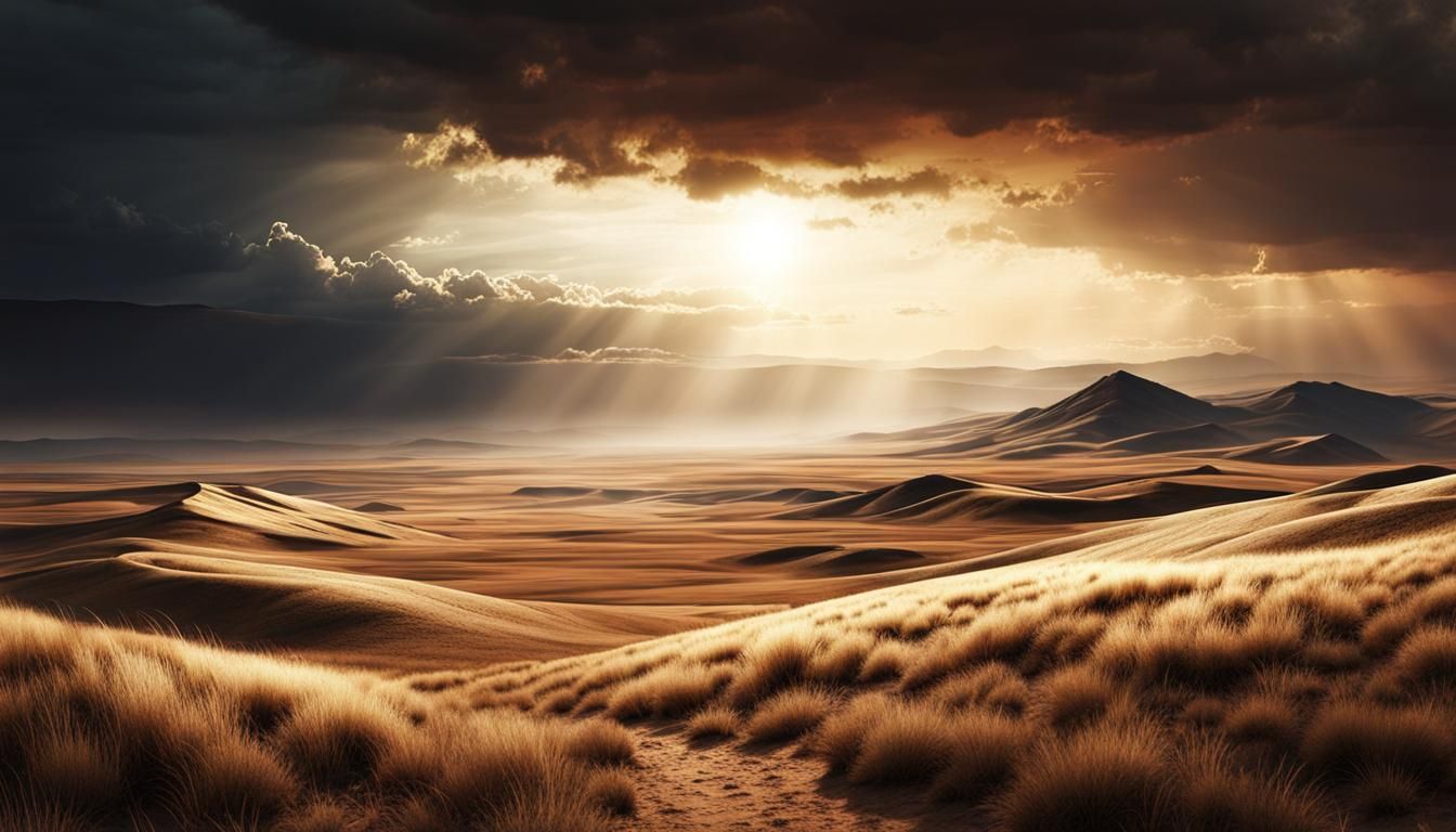 Dramatic Steppe Landscape in Digital Art