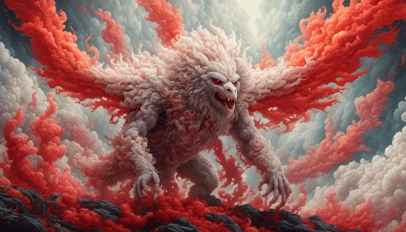 White Cloud crimson plumed Jackal: Sasquatch thermal imaged....