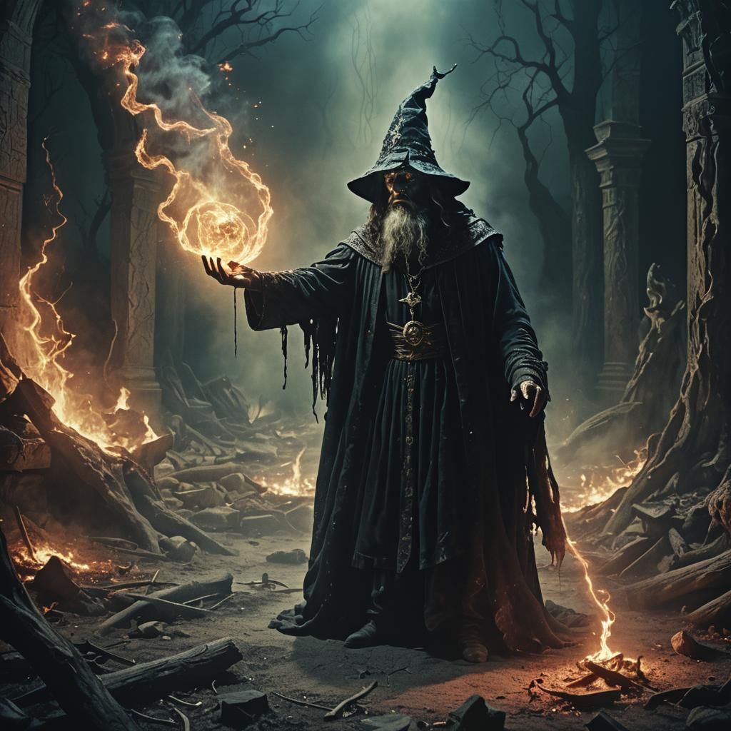 Evil dark wizard