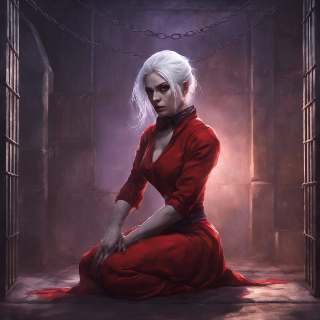 Captive Princess in Dark Fantasy Style
