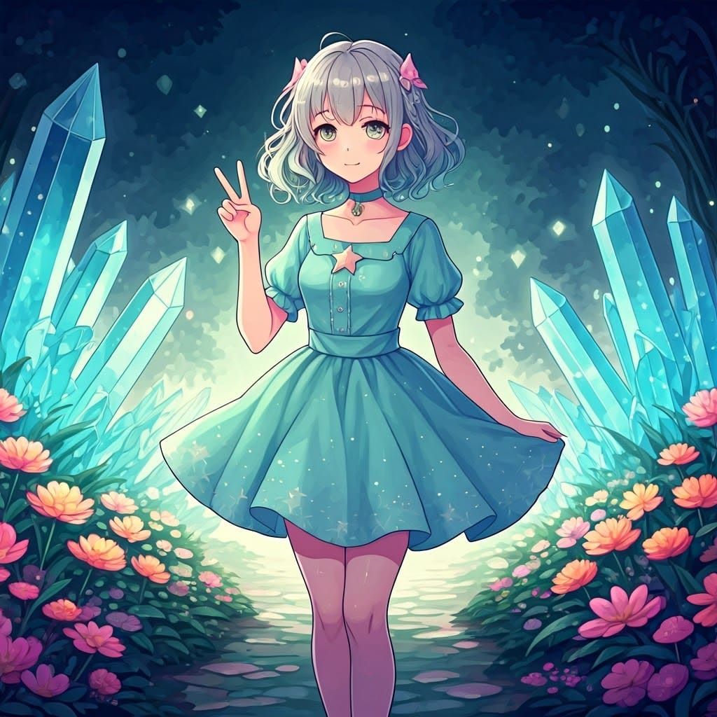 Magical Girl in Crystal Garden, Manga Style