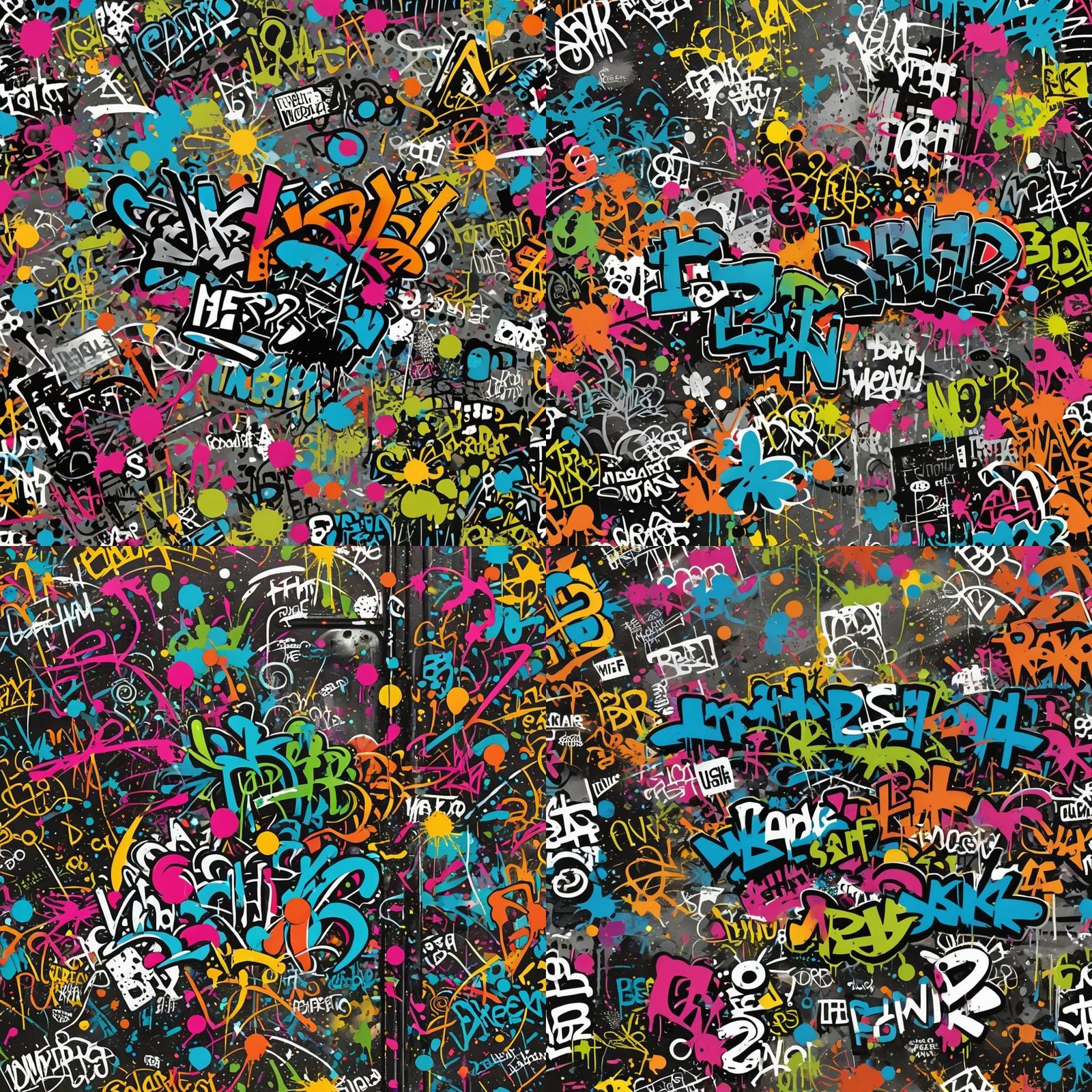 Bold Graffiti and Street Art Composition Book Cover