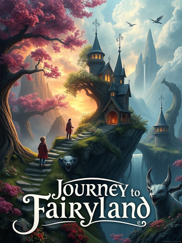 Journey to Fairyland Game Cover in Baroque Style