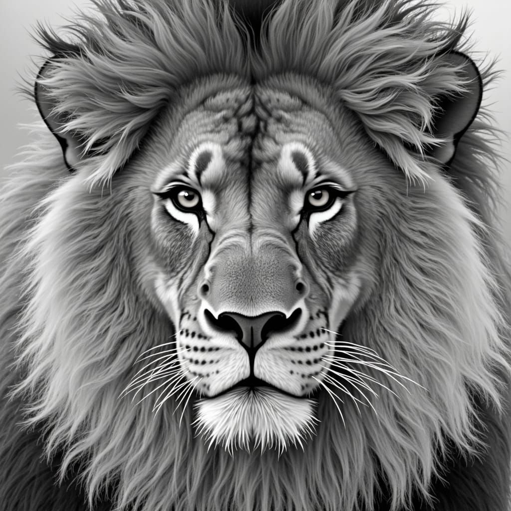 Majestic Lion with Gentle Expression