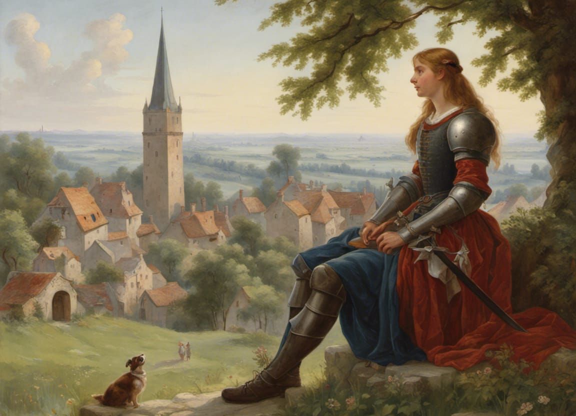 Young Knight Longing for a Village Girl