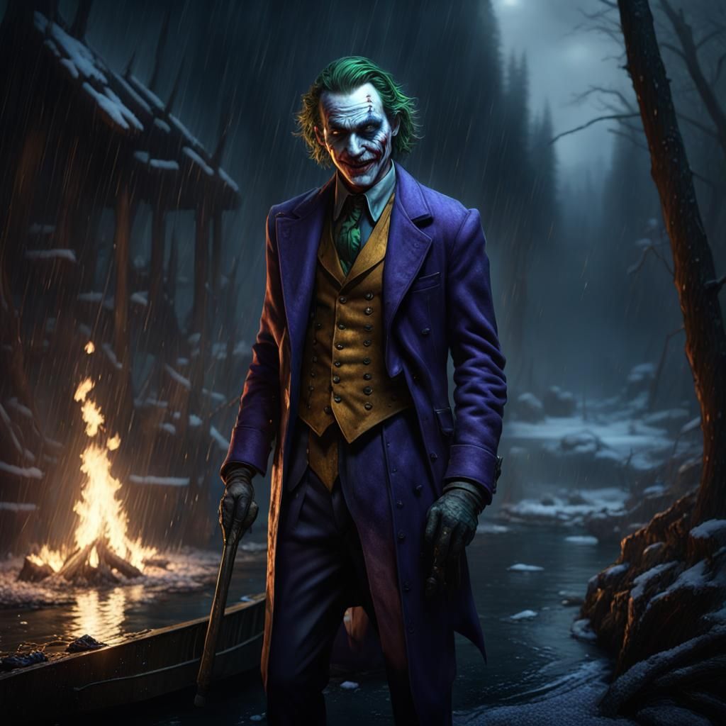 Joker Portrait in Dark Fantasy Style