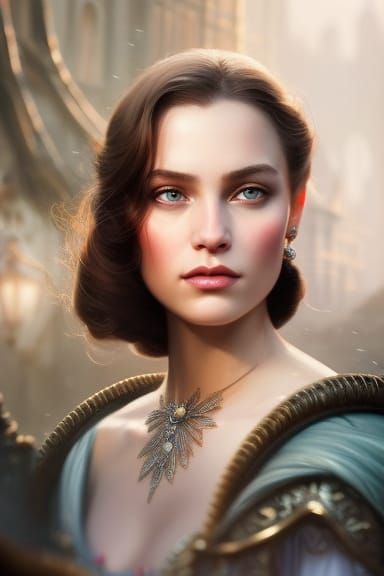 Hyperrealistic Princess Portrait in Dramatic Lighting