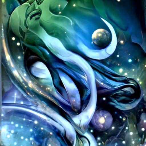 Art Nouveau Galactic Abyss Poster