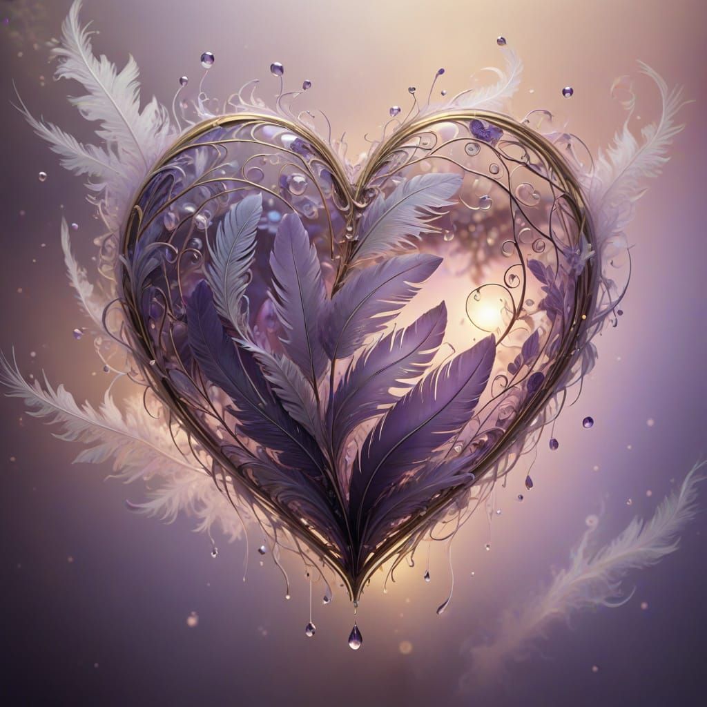 Glowing Heart in Ethereal Dreamscapes