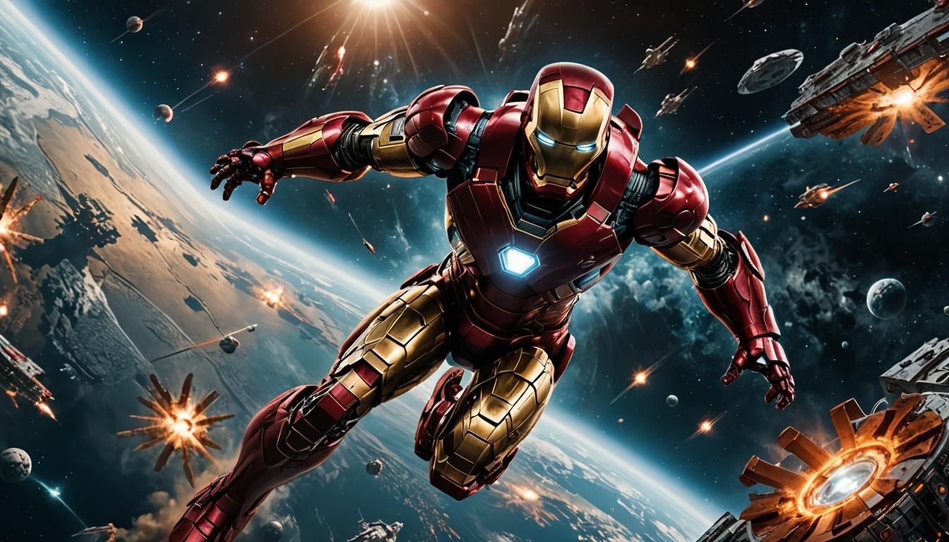 Iron Man Flies Through Space: Digital Matte Painting