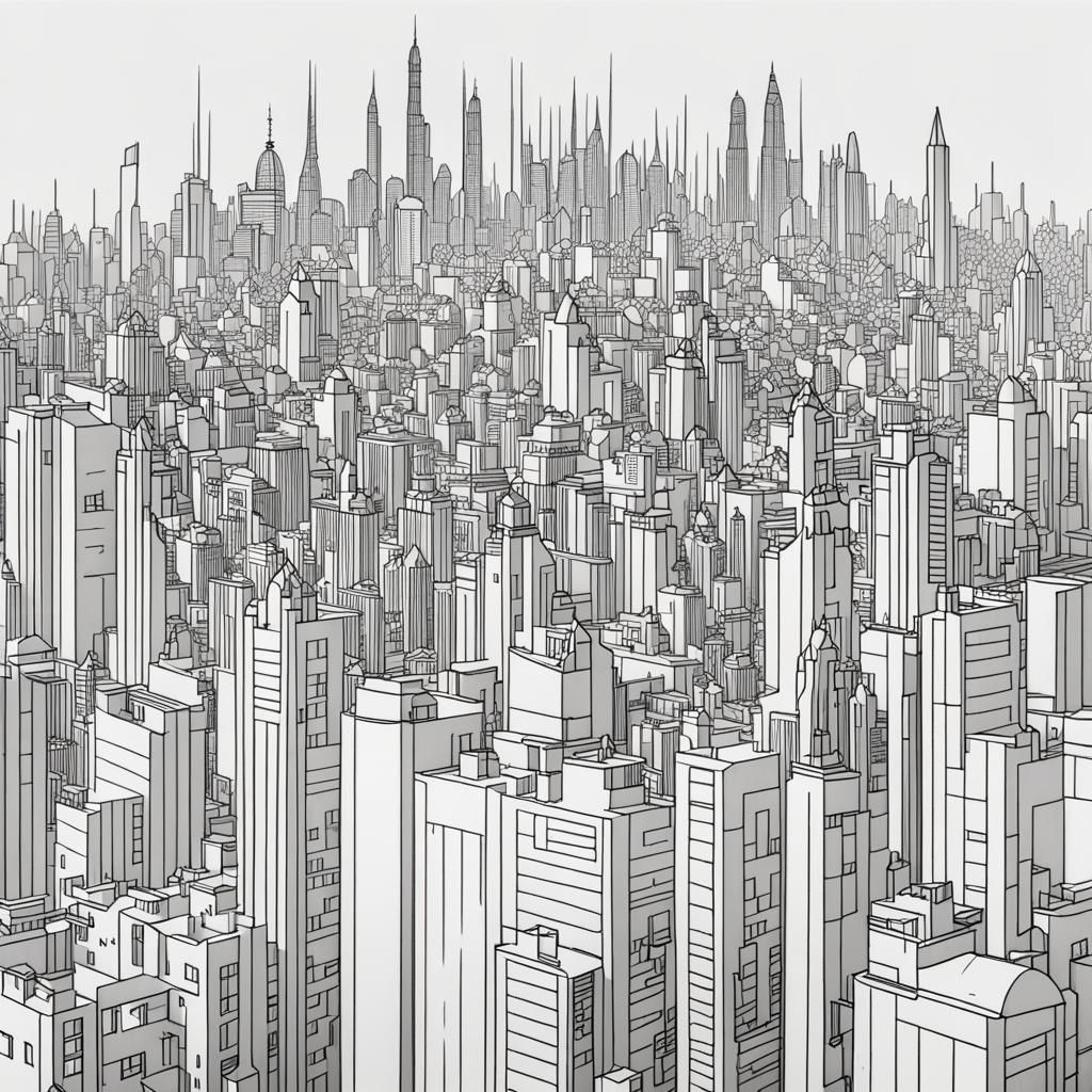 Minimalist Futuristic Cityscape
