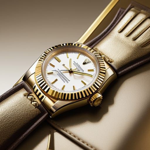 Luxury Rolex Watch in Golden Light, Product Photography