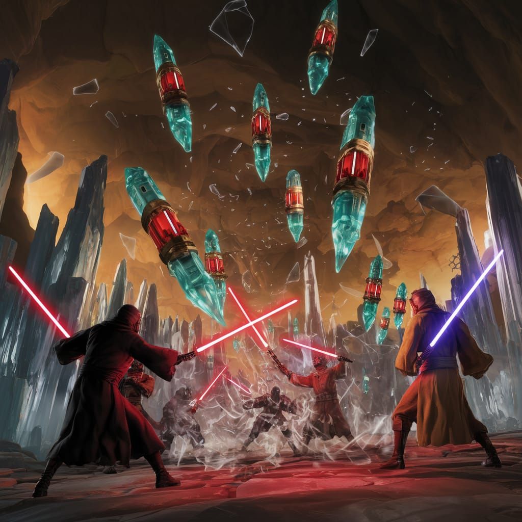 Ancient Sith and Jedi Engage in Epic Lightsaber Clash in Kyb...