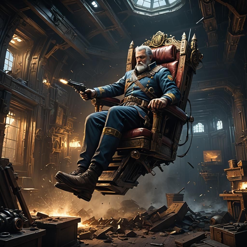 Sailor Accidentally Fires Rifle: Dark Fantasy Concept Art