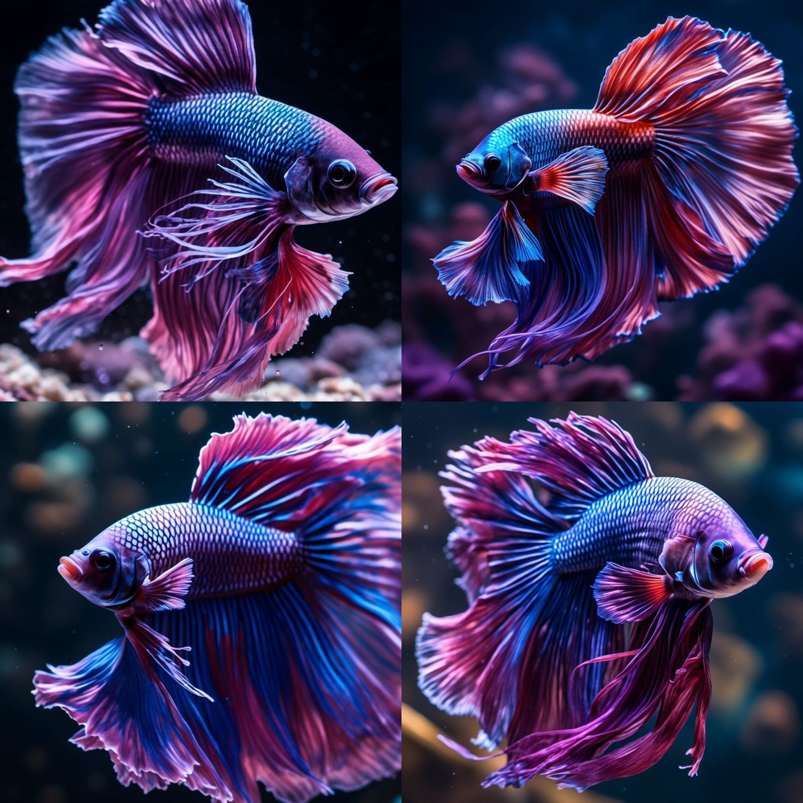 Striking Close-Up of a Siamese Fighting Fish