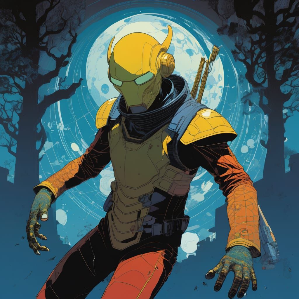 Surreal Sci-Fi Characters in Dynamic Poses