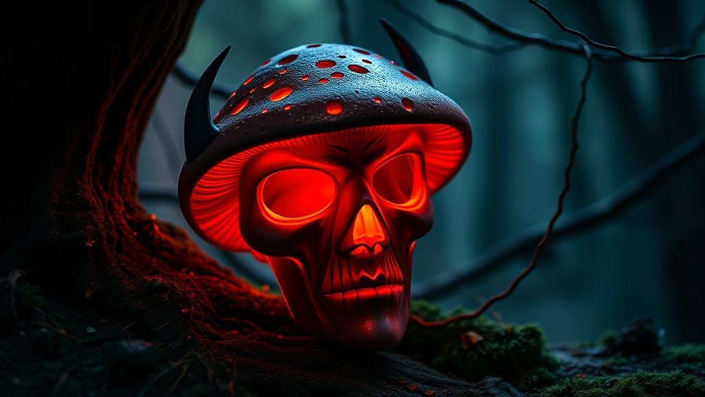 Mystical Vampire Emerges from Cosmic Bio-Art Landscape