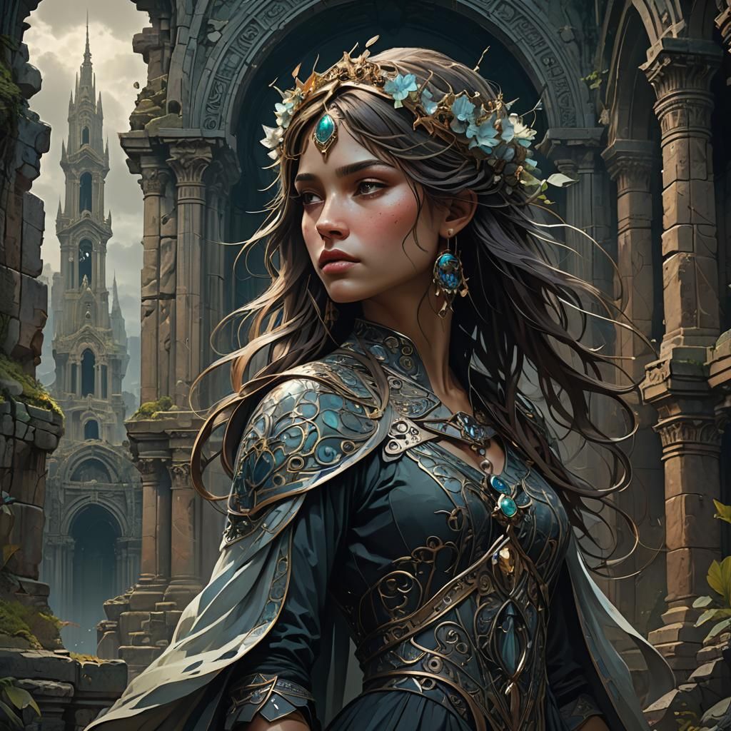 Atenea and Artemisa: Dark Fantasy Concept Art