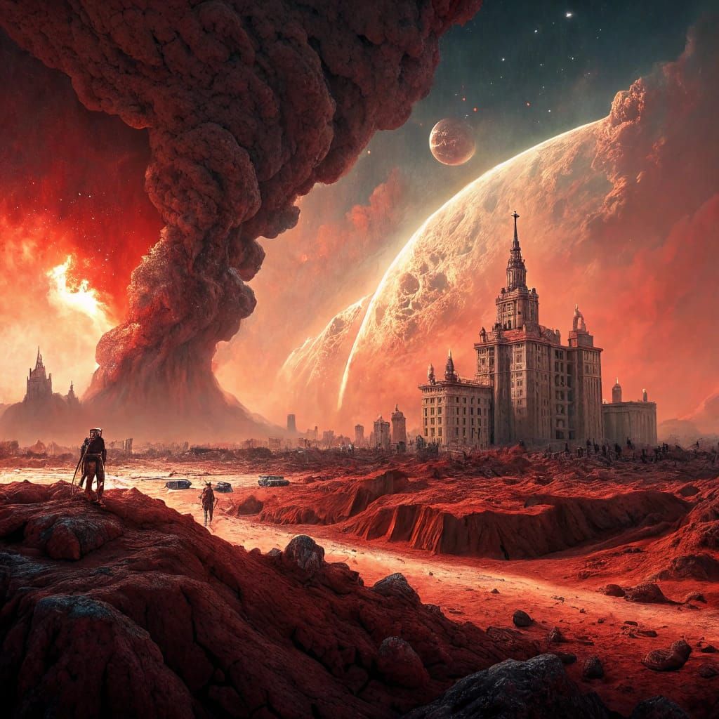 Martian Cataclysm Inspired by Surrealist Art